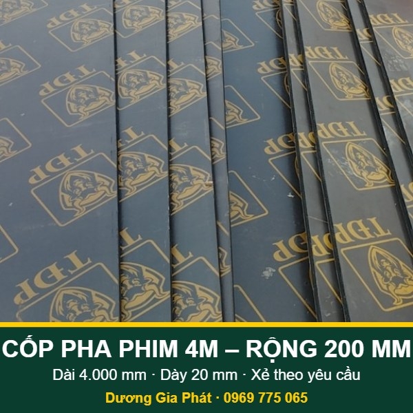 Cốp Pha Phim 4M Rộng 200mm Dày 20mm