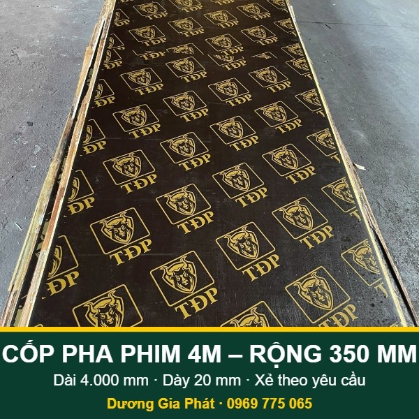 Cốp Pha Phim 4M Rộng 350mm Dày 20mm