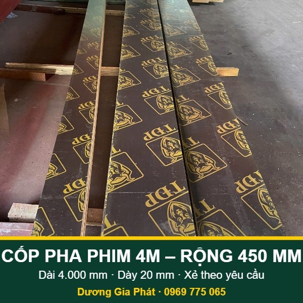 Cốp Pha Phim 4M Rộng 450mm Dày 20mm