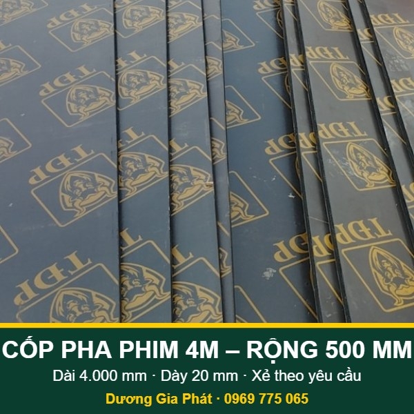 Cốp Pha Phim 4M Rộng 500mm Dày 20mm