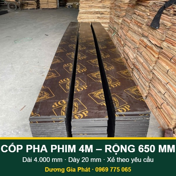 Cốp Pha Phim 4M Rộng 650mm Dày 20mm
