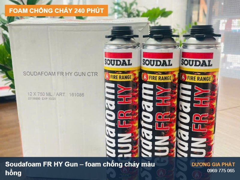 Foam Chống Cháy Soudafoam FR HY Gun 750ml Soudal