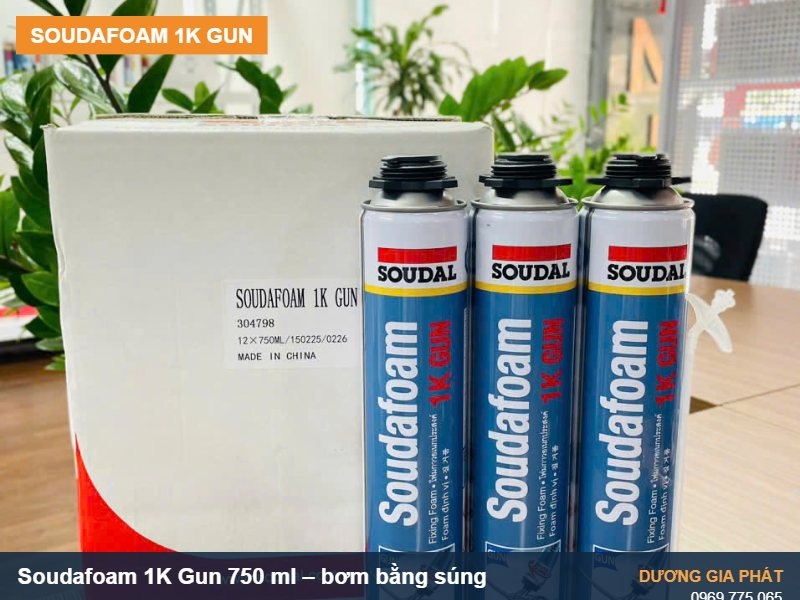 Foam PU Soudafoam 1K Gun 750ml Soudal