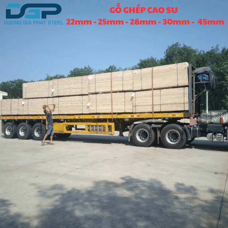 GỖ GHÉP CAO SU 25mm 1220x2440