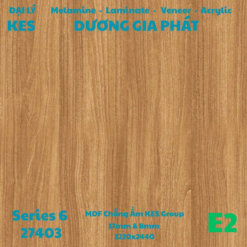 MDF Melamine KES Vân Gỗ 27403
