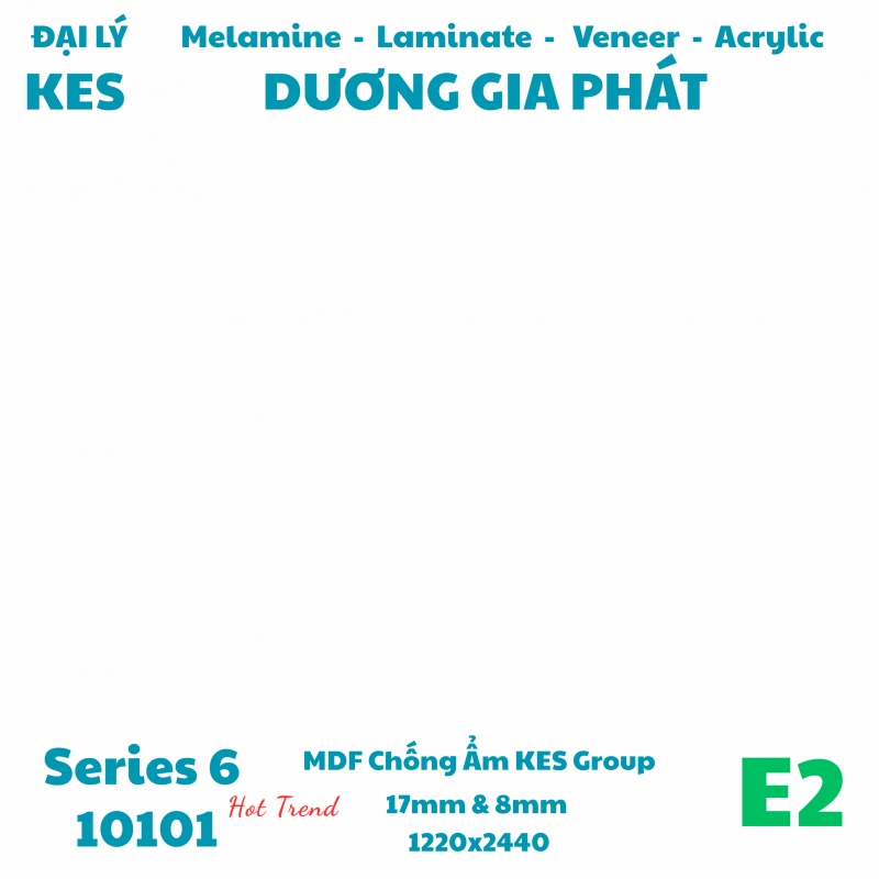 MDF Melamine KES Trắng 10101