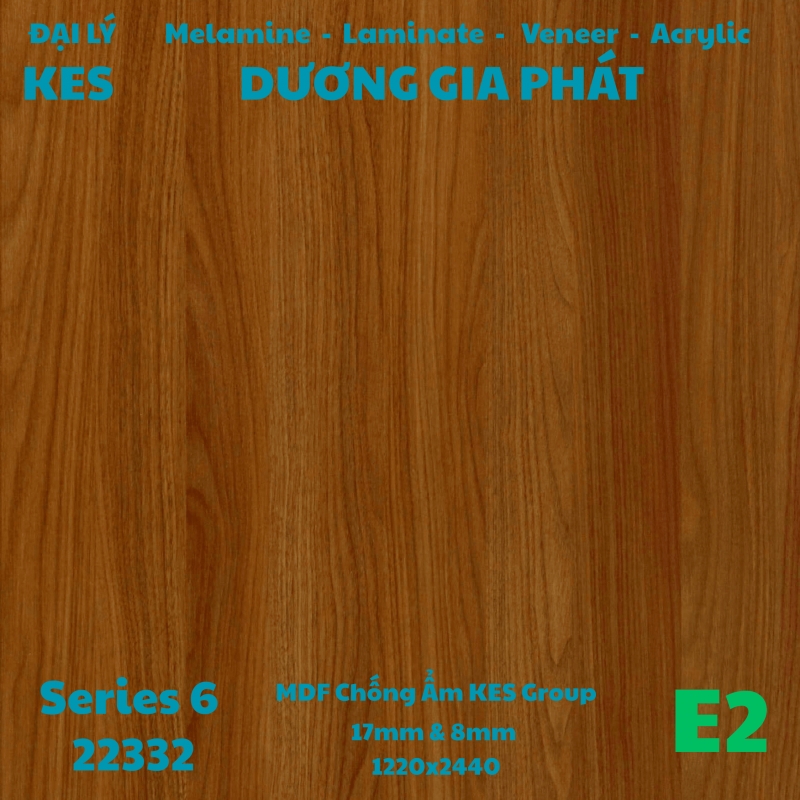 MDF Melamine KES Vân Gỗ 22332