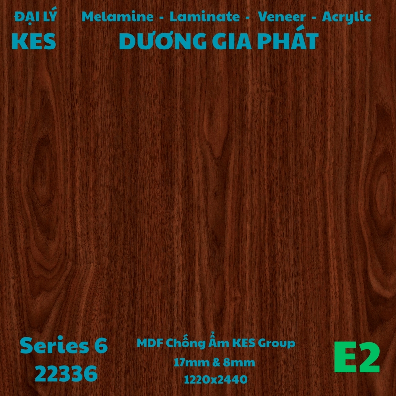 MDF Melamine KES Vân Gỗ 22336