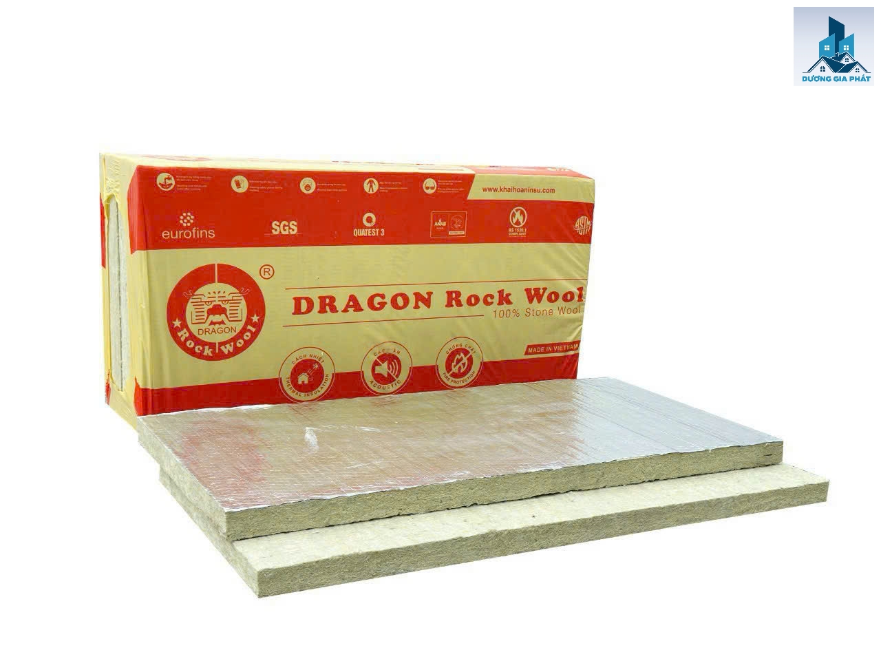 ROCKWOOL 50KG/M3 (KHỔ 600×1200×50MM _ 6 TẤM/KIỆN)