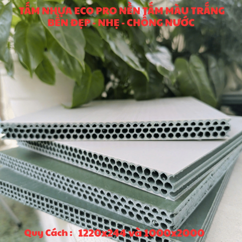 Tấm Nhựa Eco Nền Trắng 17mm 