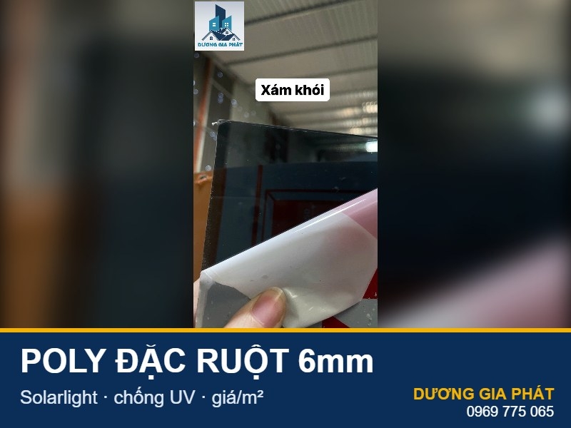 Tấm Poly đặc ruột Solarlight 6 mm