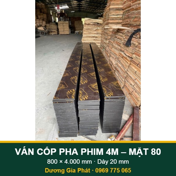 Ván Cốp Pha Phim Dài 4 Mét Mặt 80 (800mm)