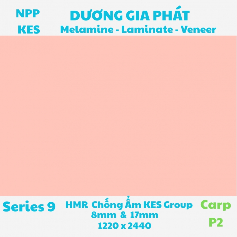 VÁN MDF KES S9 Đơn Sắc Hồng