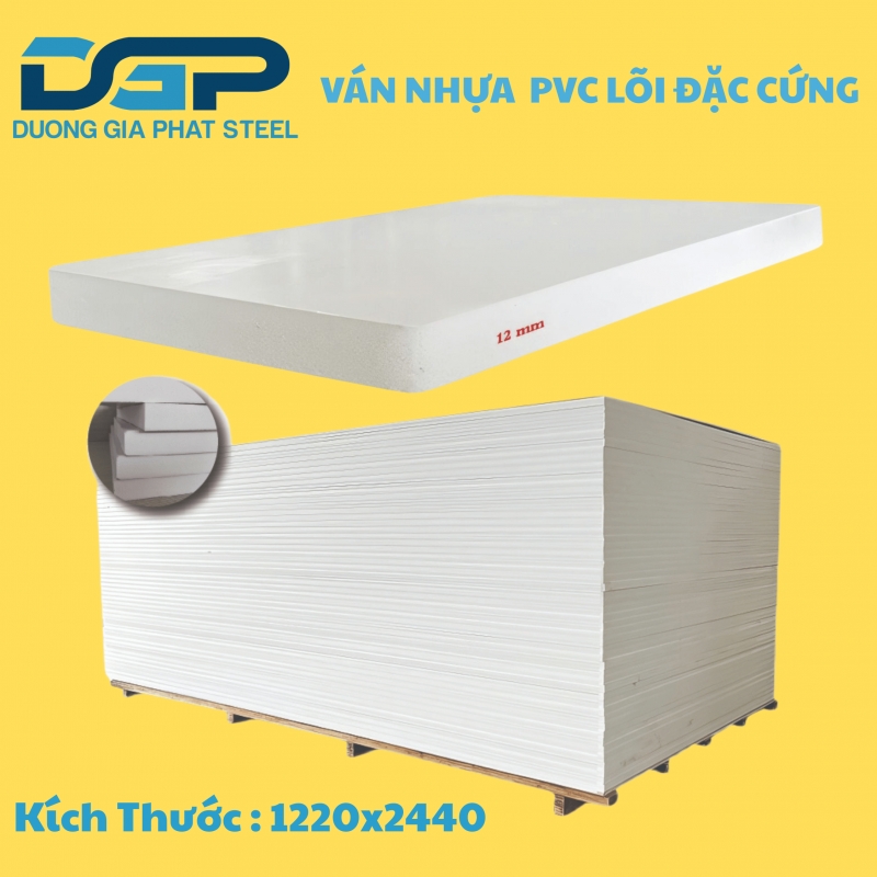 Ván Nhựa PVC Đặc Cứng 12mm 1220x2440
