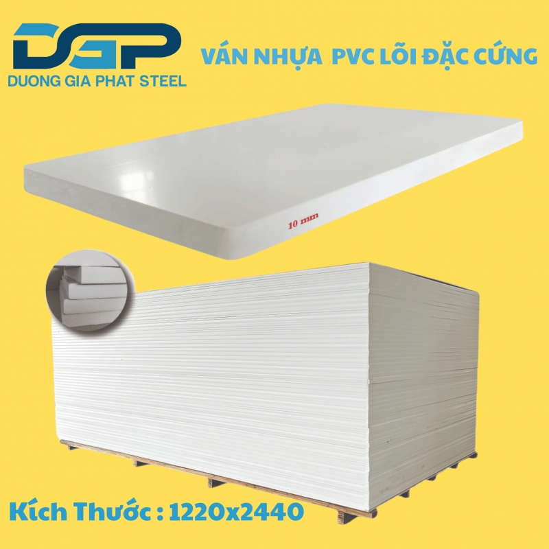 Ván Nhựa PVC Đặc Cứng 10mm 1220x2440
