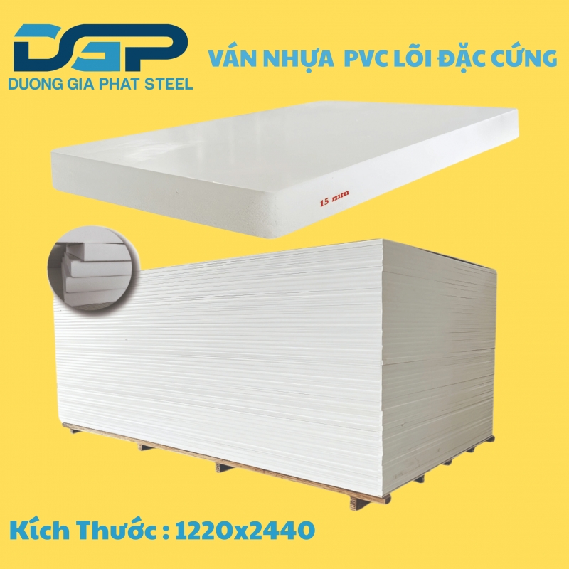 Ván Nhựa PVC Đặc Cứng 15mm 1220x2440