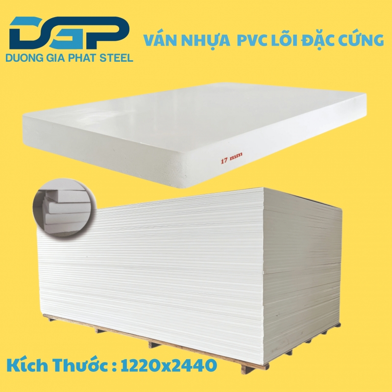 Ván Nhựa PVC Đặc Cứng 17mm 1220x2440