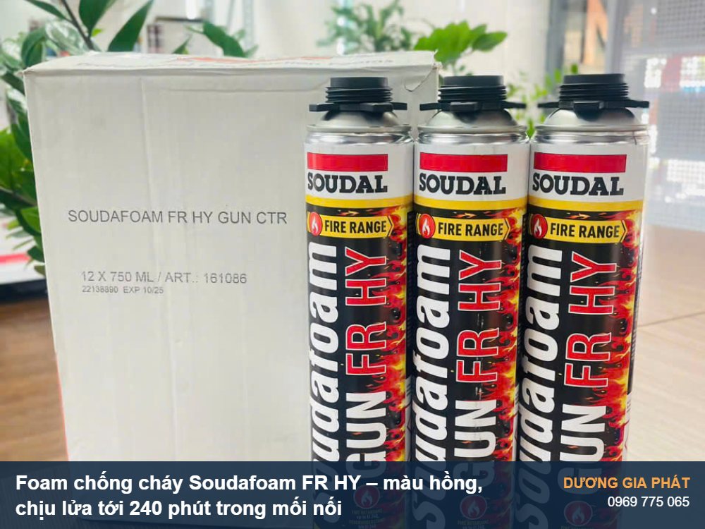 Foam chống cháy Soudafoam FR HY Gun màu hồng