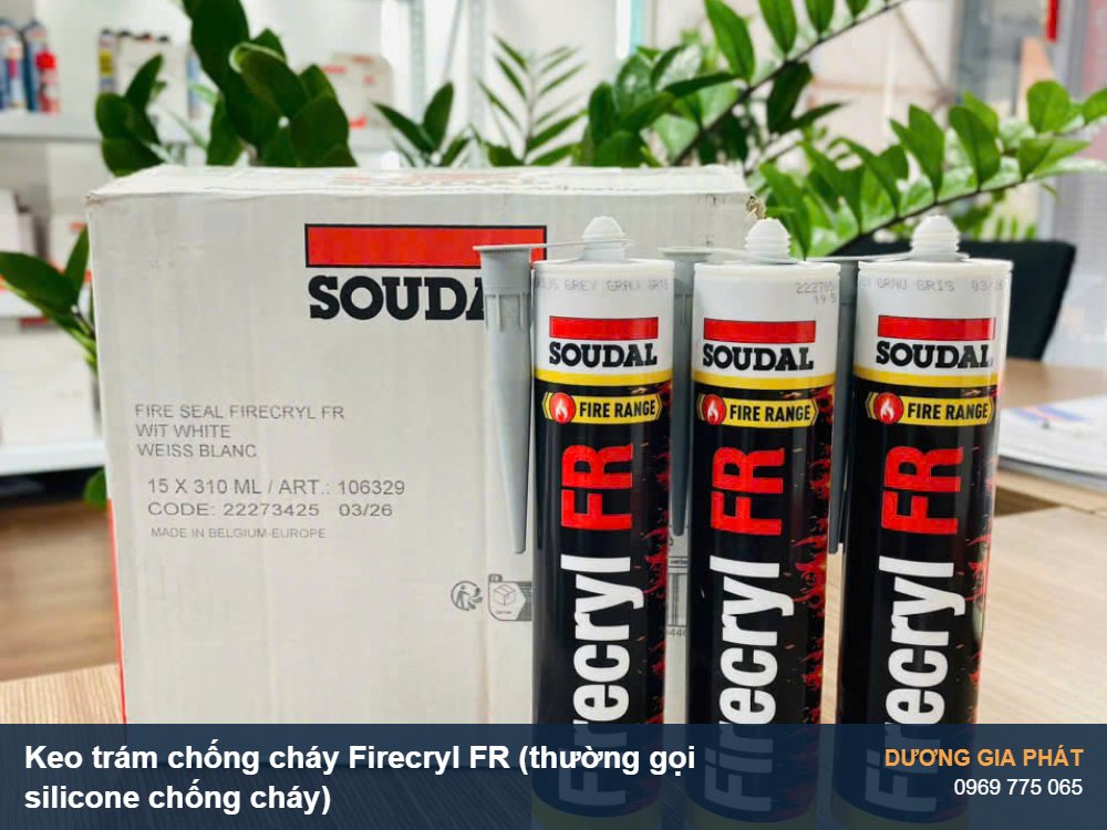 Keo trám chống cháy Soudal Firecryl FR tuýp 310 ml